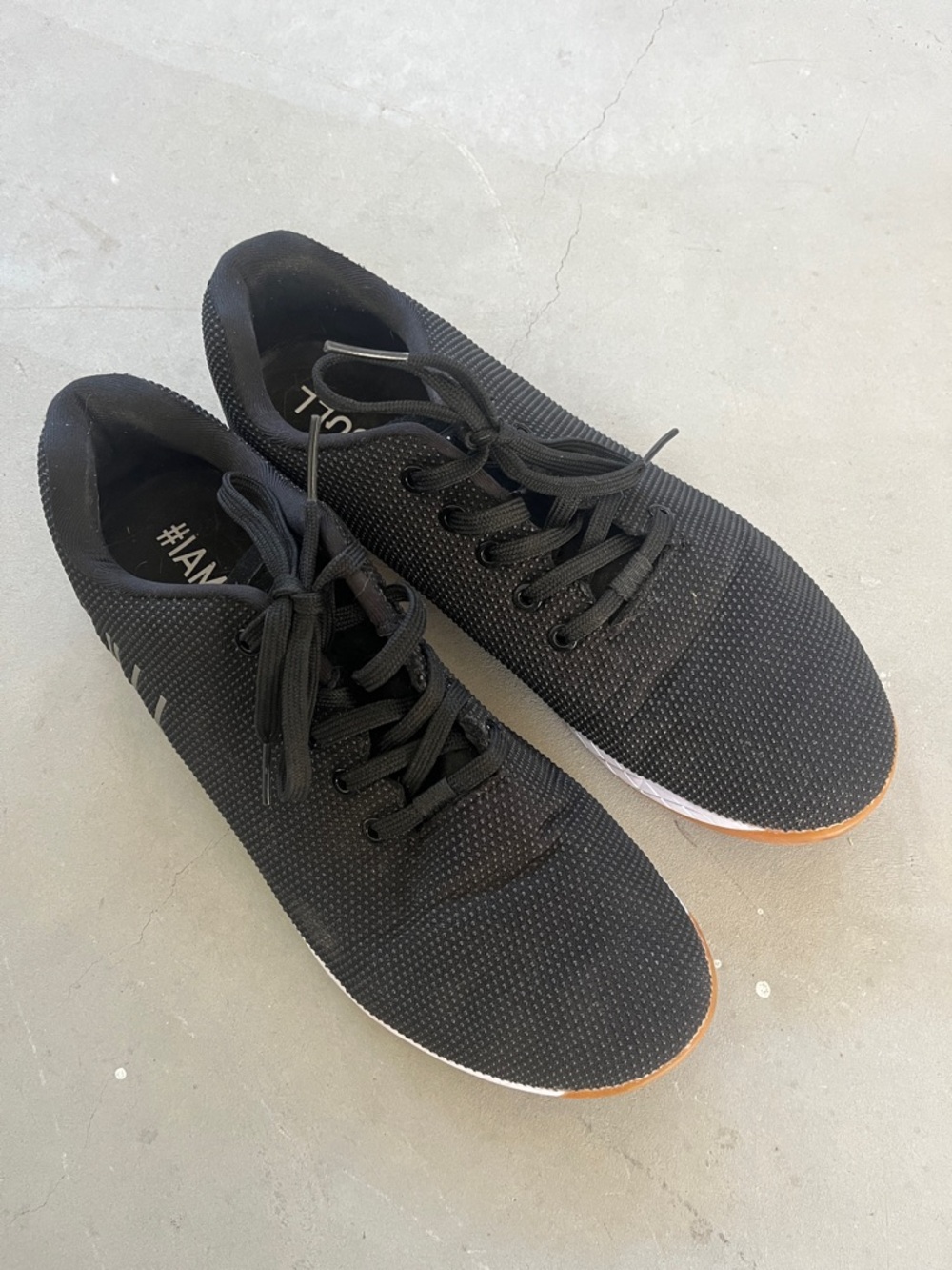 NOBULL Black Knit Lace-Up Training Sneakers Size 11